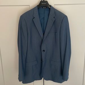 suit shop 2 piece light blue suit. includes jacket and slacks